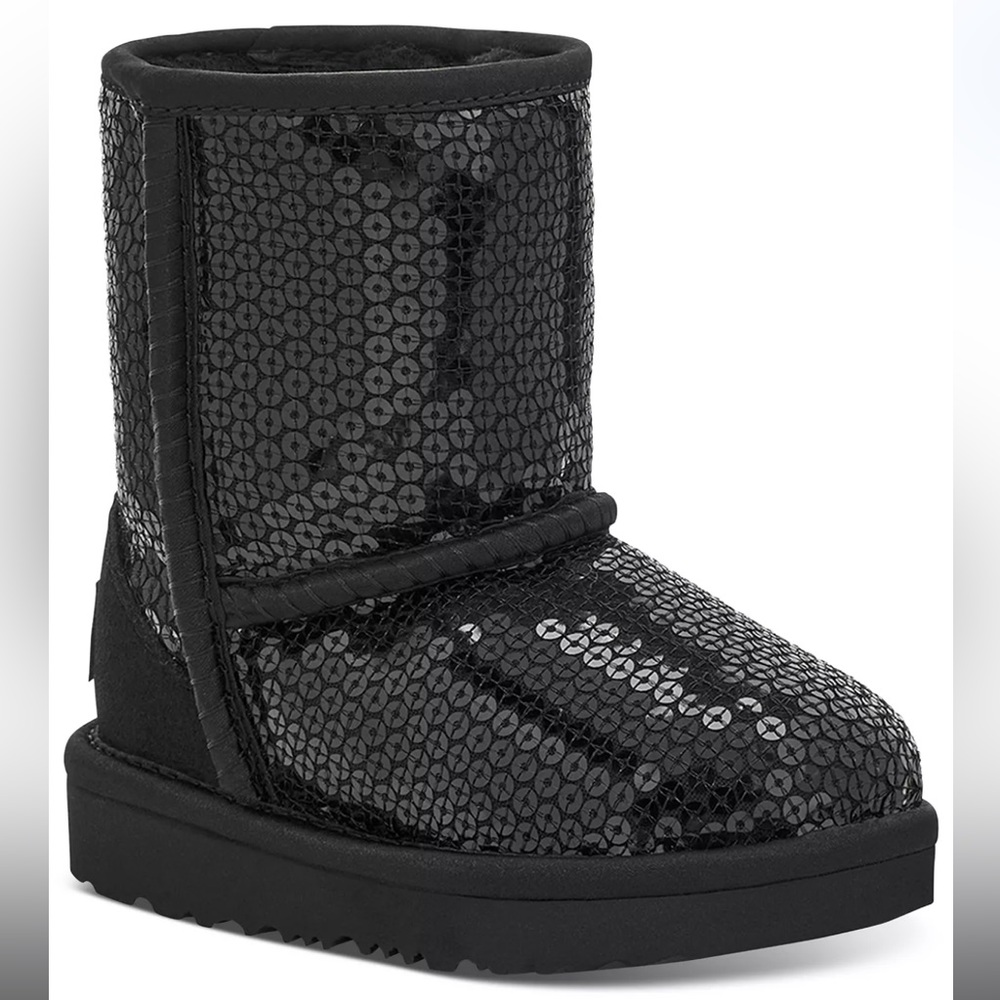 UGG Classic Short Chunky Sequin, sz 12, black